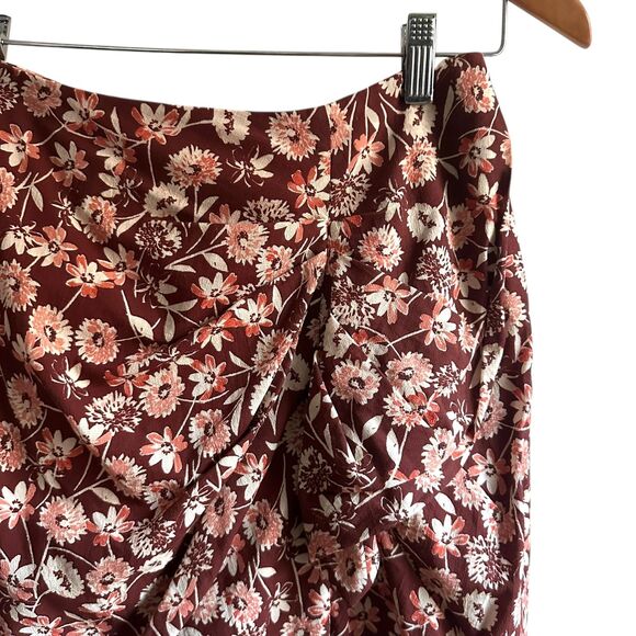 THE WESTSIDE Zuri Draped Mini Skirt Brown NWT X-Small - Picture 3 of 4